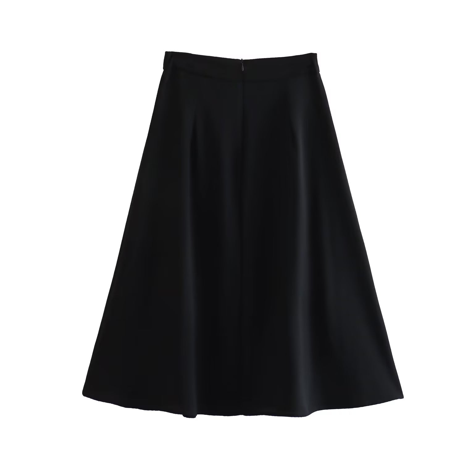 Jupe croisée pour femme, version été, fine, noire