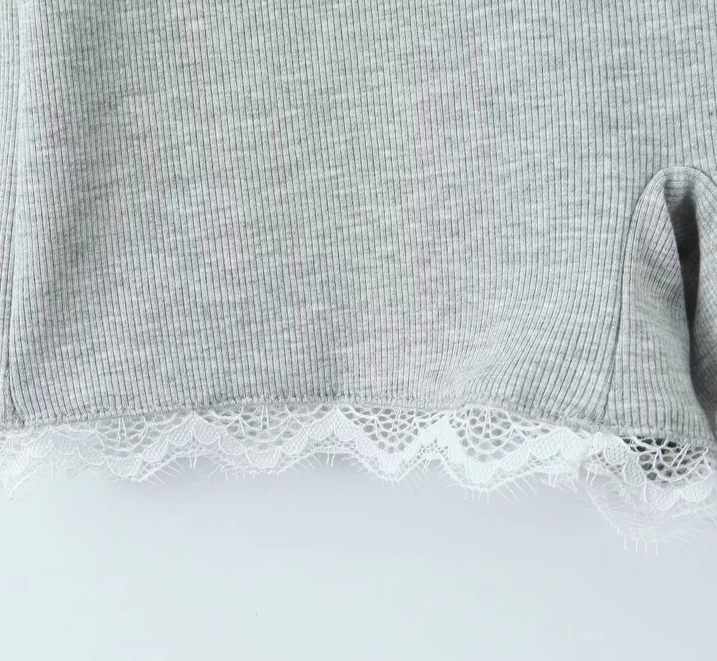 Summer Sexy Contrast Color Lace Splicing Sling Jumpsuit Backless Slim Fit Base Shorts Women