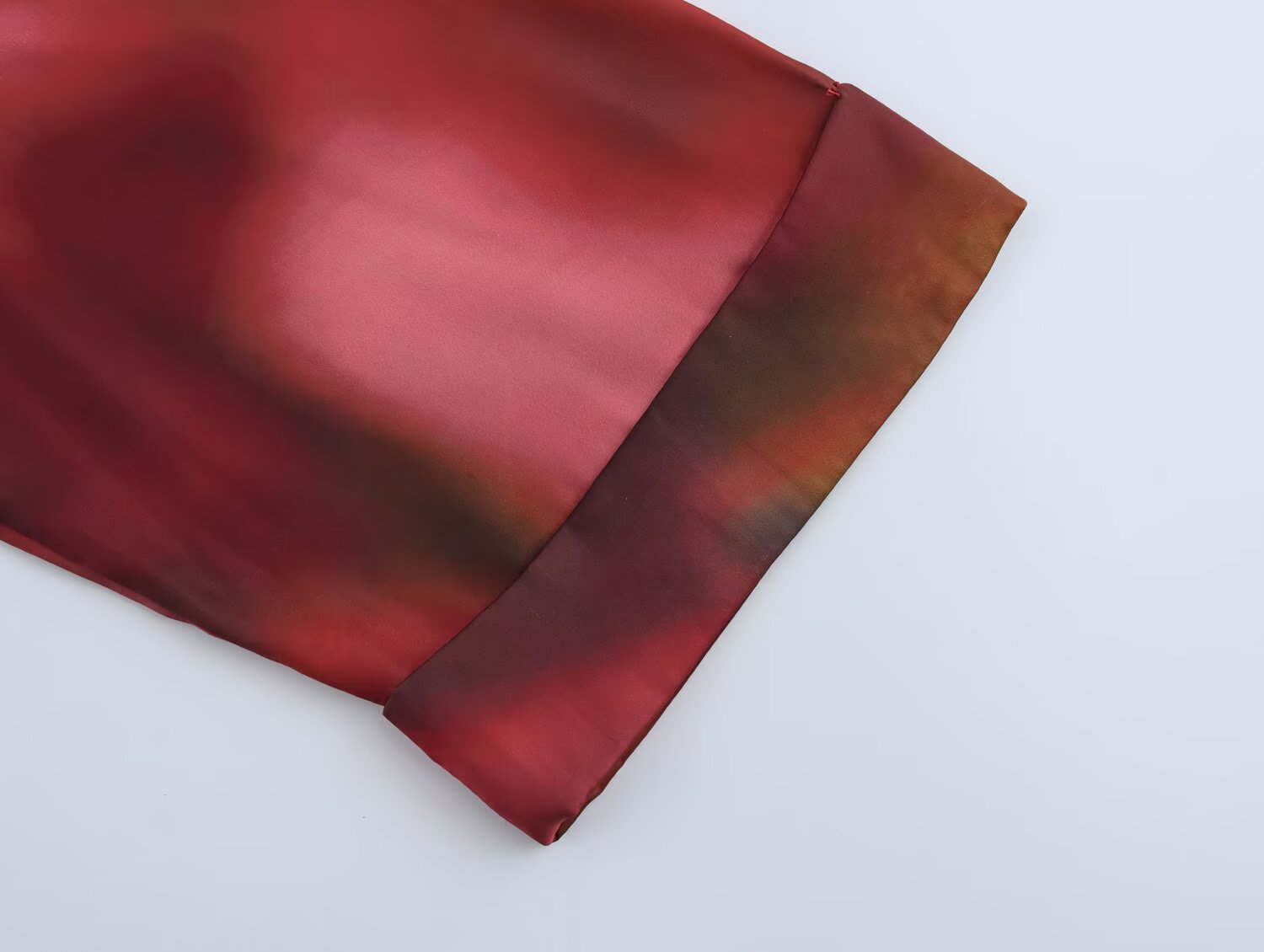 Women Clothing Spring Printed Pullover Silk Satin Texture round Neck Long Sleeve Shirt