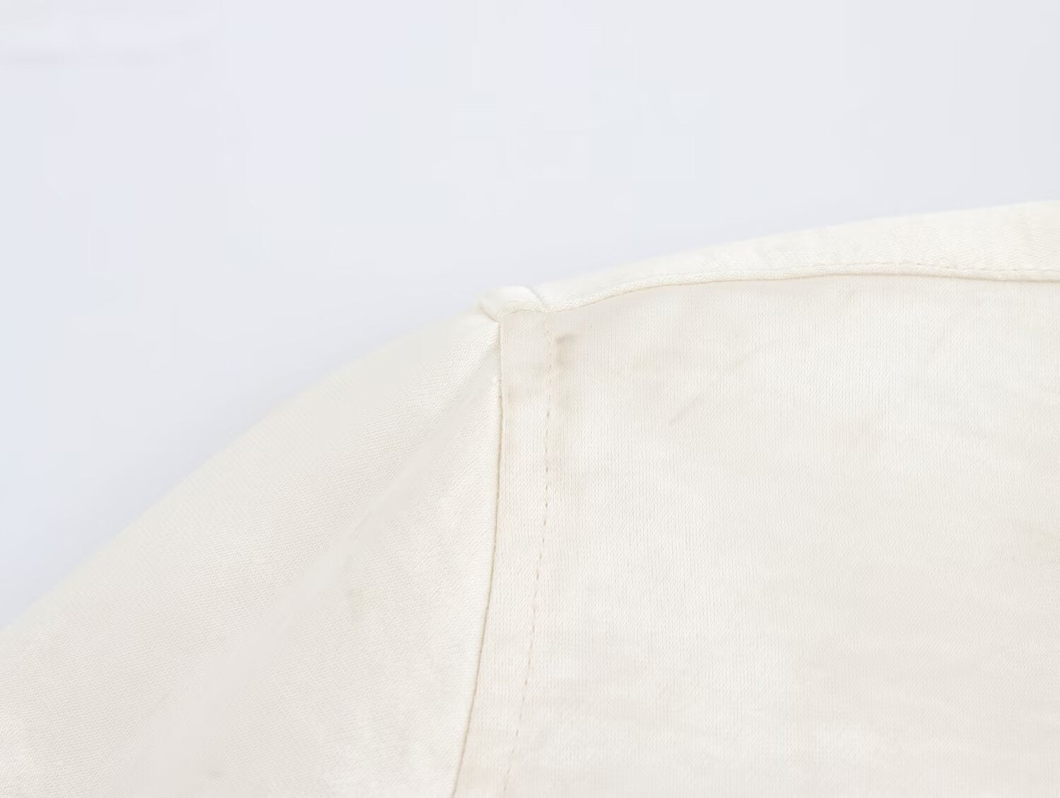 Women Solid Color Long Sleeve Pocket Silk Satin Texture Shirt