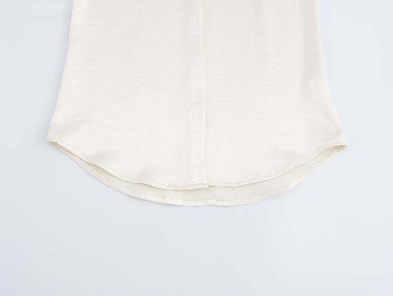 Women Solid Color Long Sleeve Pocket Silk Satin Texture Shirt