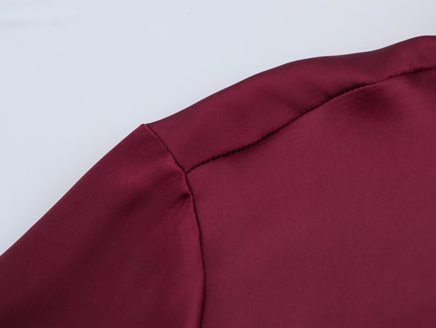 Metal Breasted Satin Textured Shirt Spring Women Clothing