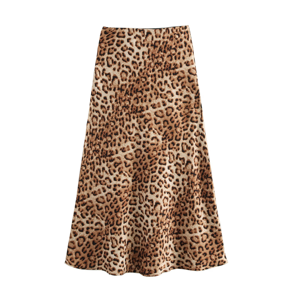 Spring Women Stylish Simple Elastic Long Skirt