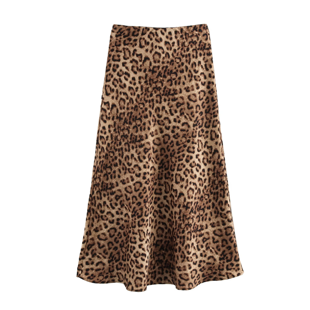 Spring Women Stylish Simple Elastic Long Skirt