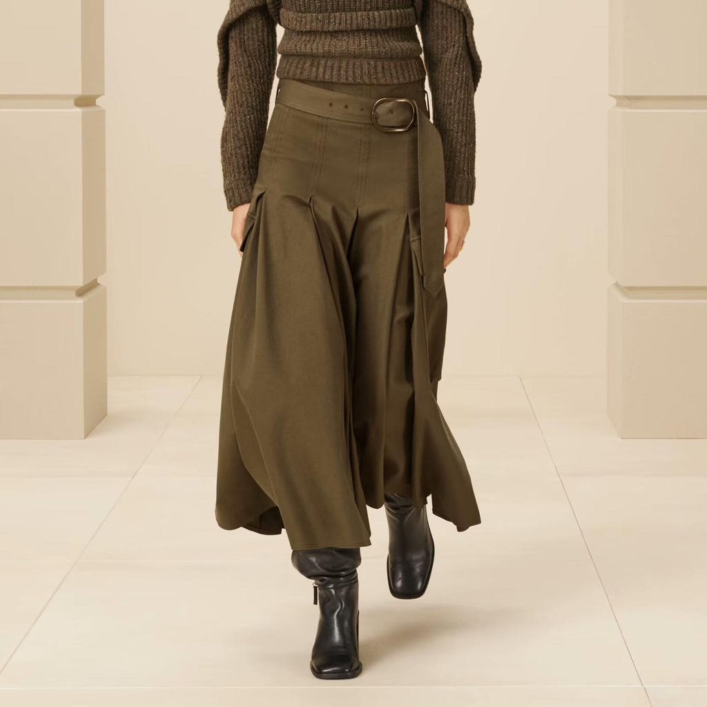 A line Workwear Half Length Skirt Spring