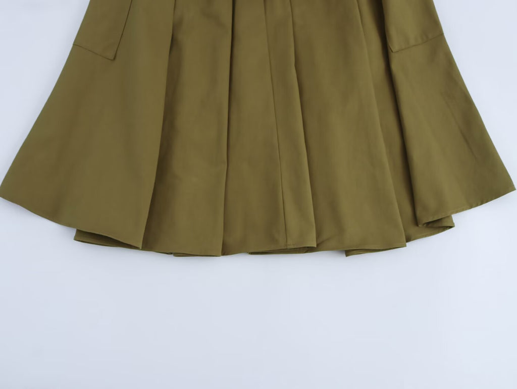 A line Workwear Half Length Skirt Spring