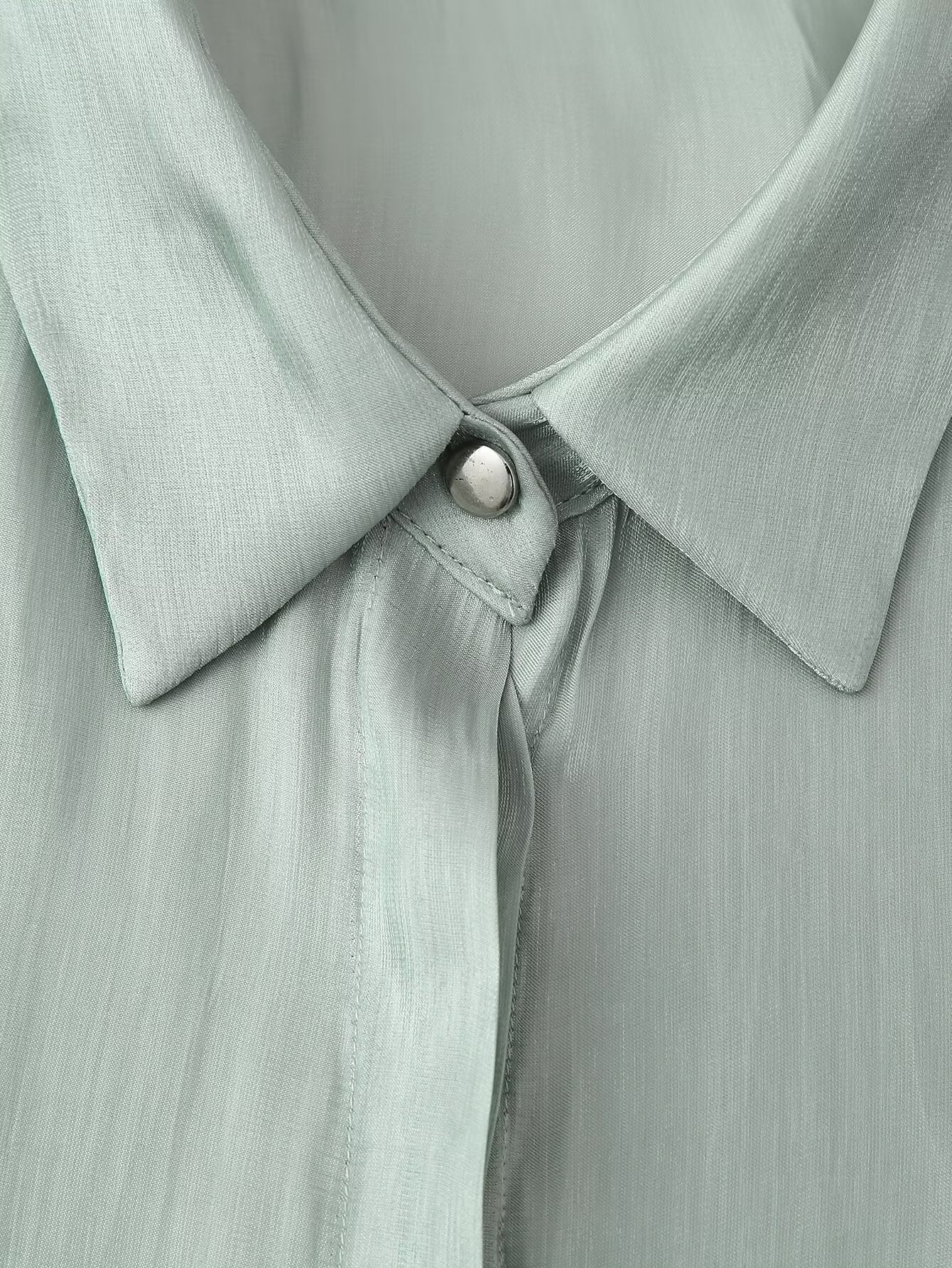 Women Bowknot Decoration Bright Effect Long Sleeve Collared Shirt