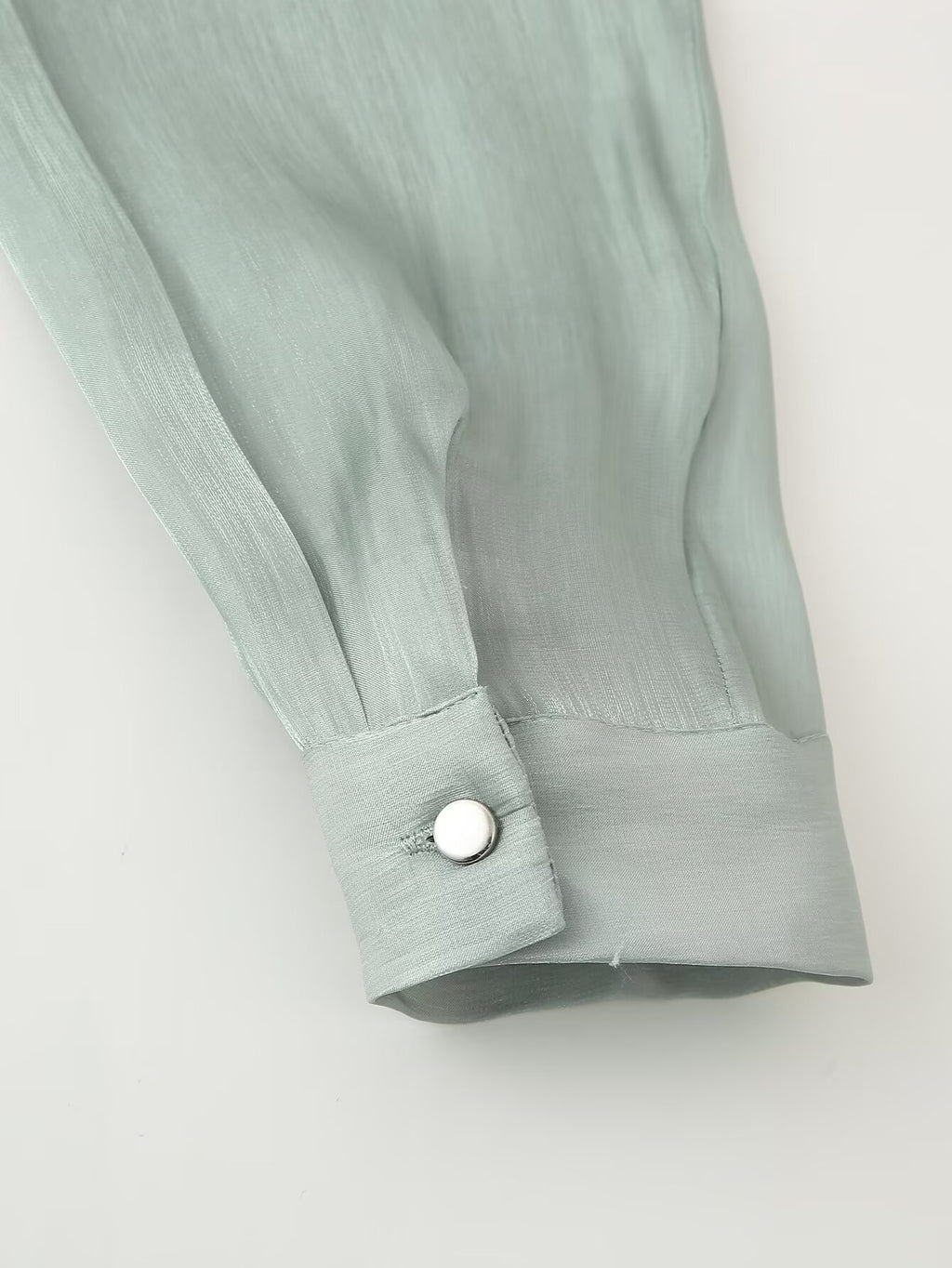 Women Bowknot Decoration Bright Effect Long Sleeve Collared Shirt