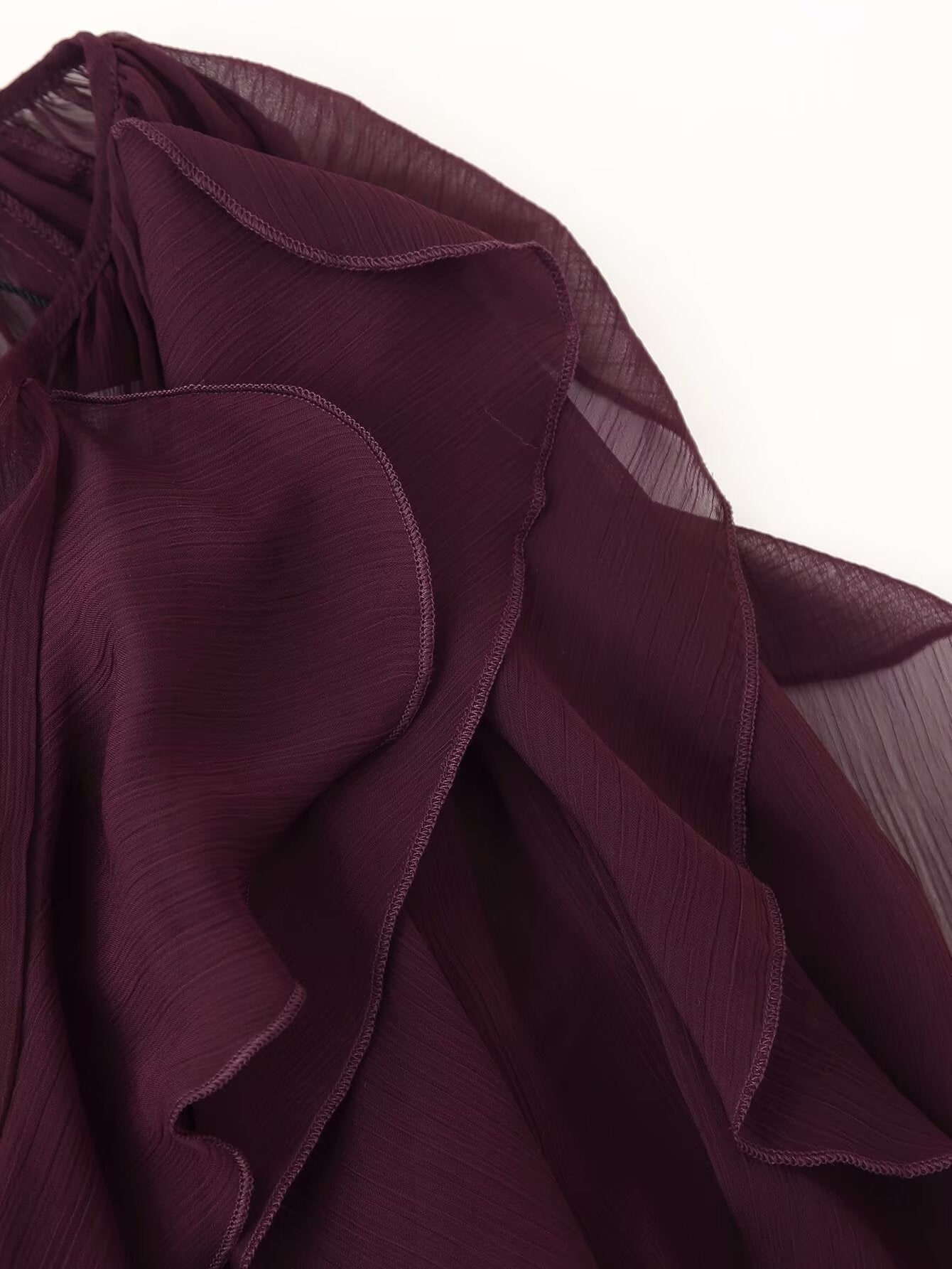 Design V neck Laminated Decoration Shirt Summer Casual Blouse