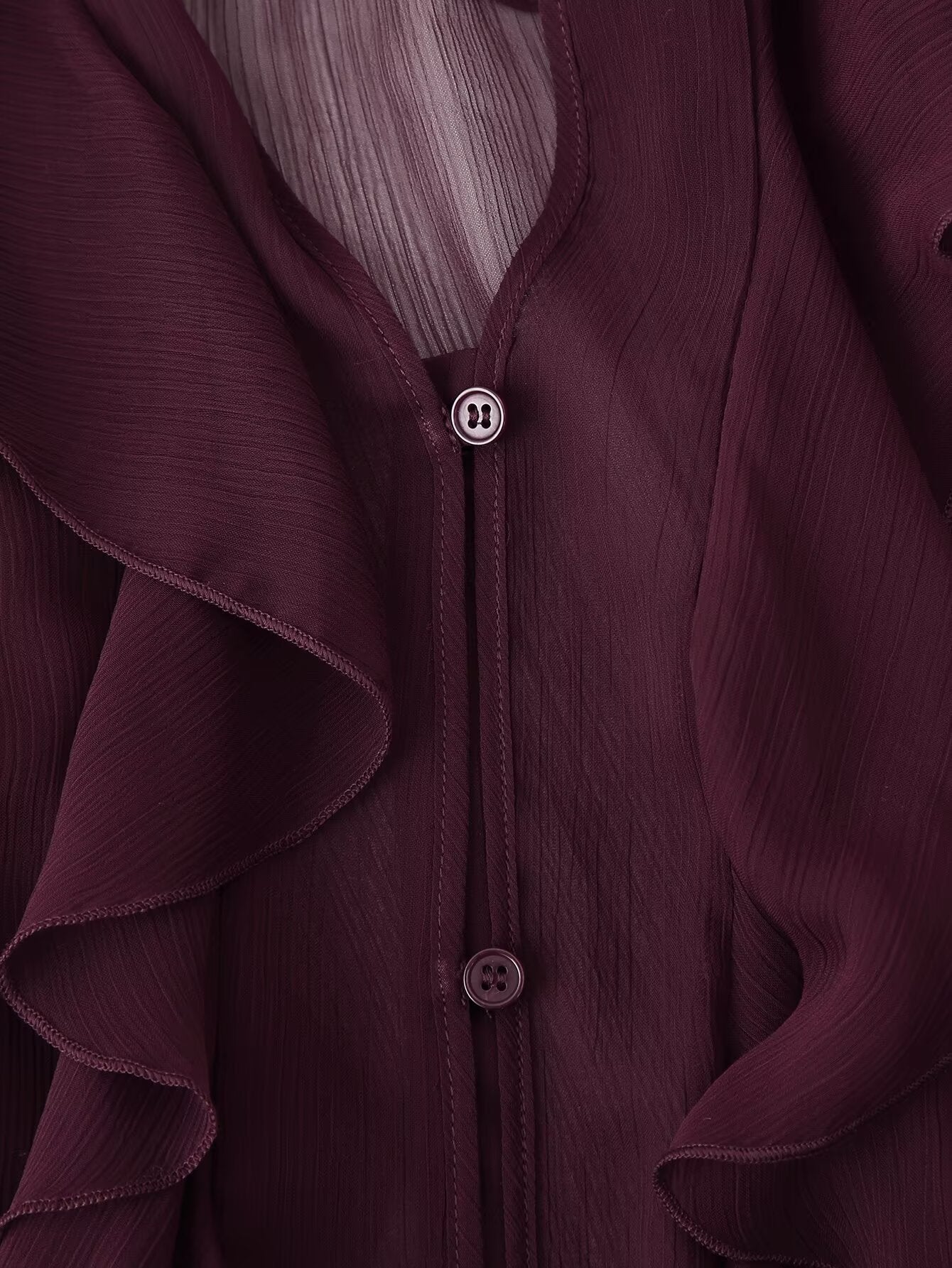 Design V neck Laminated Decoration Shirt Summer Casual Blouse