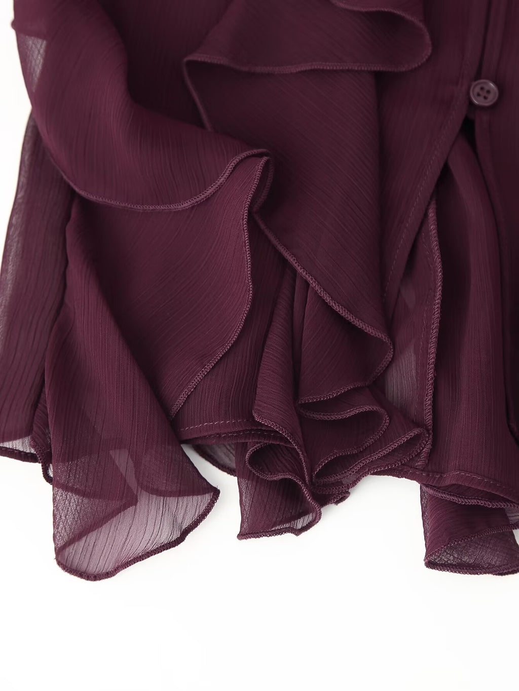 Design V neck Laminated Decoration Shirt Summer Casual Blouse