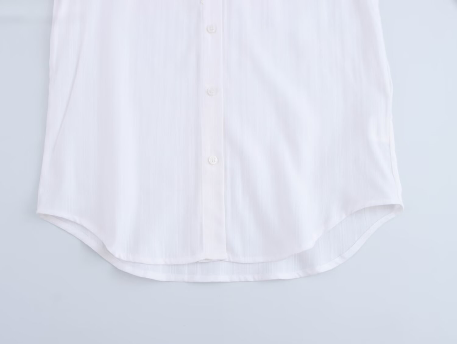 Women All Match Texture Minimalist Long Sleeve Collared Shirt