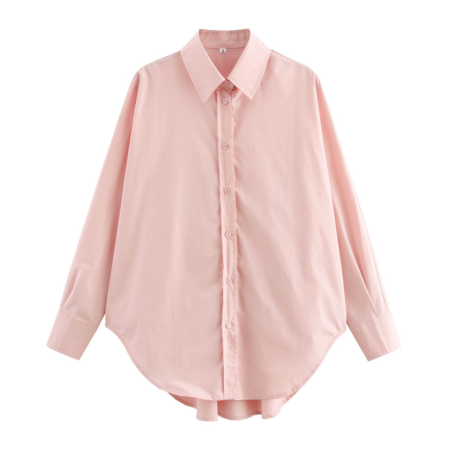 Loose Casual Long Shirt Spring Summer Long Sleeve Collared Single Breasted Women Top