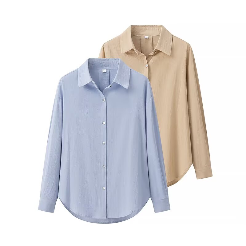 Spring Women Clothing All Match Casual Vacation Loose Shirt