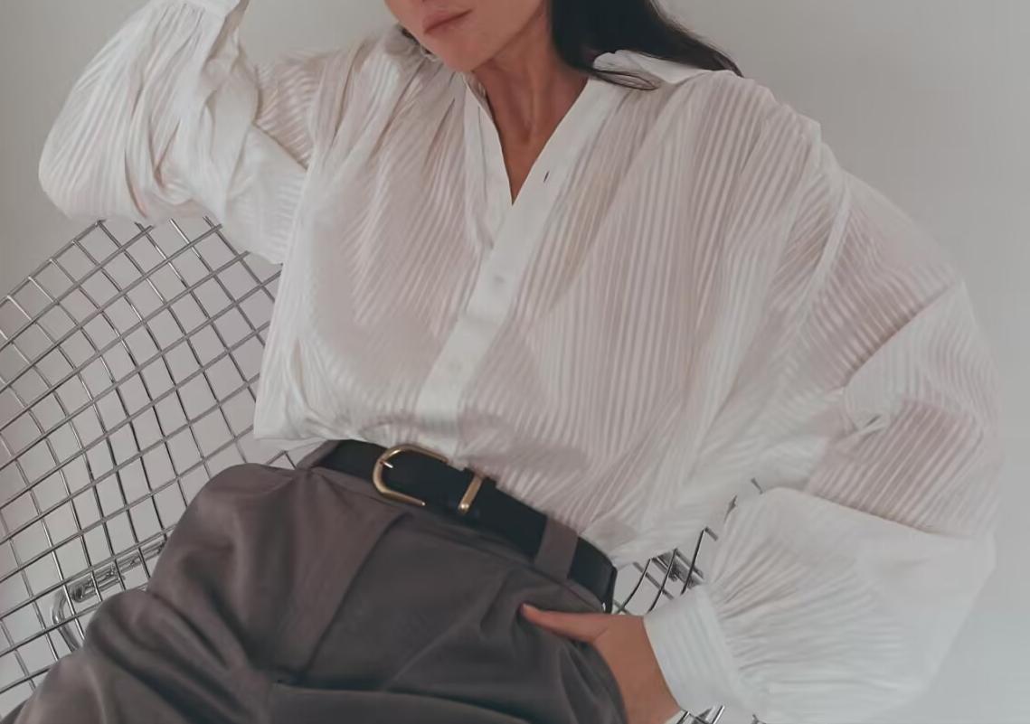 Summer Women White Silky Sunscreen Long Sleeve Loose Shirt Women