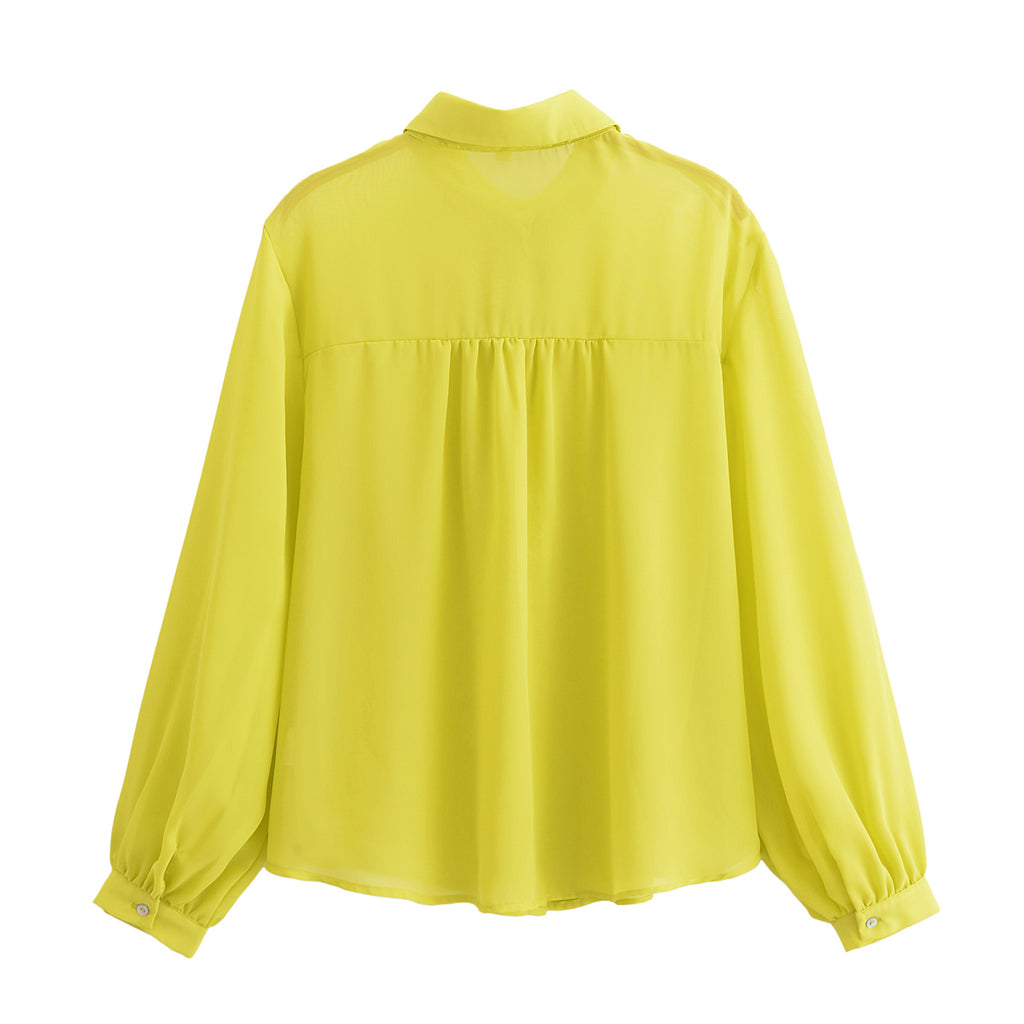 Spring Women Clothing Street Casual All Match Bow Shirt