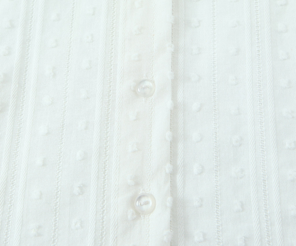 Summer French Simplicity Doll Collar Loose All Match Long Sleeve White Shirt Top