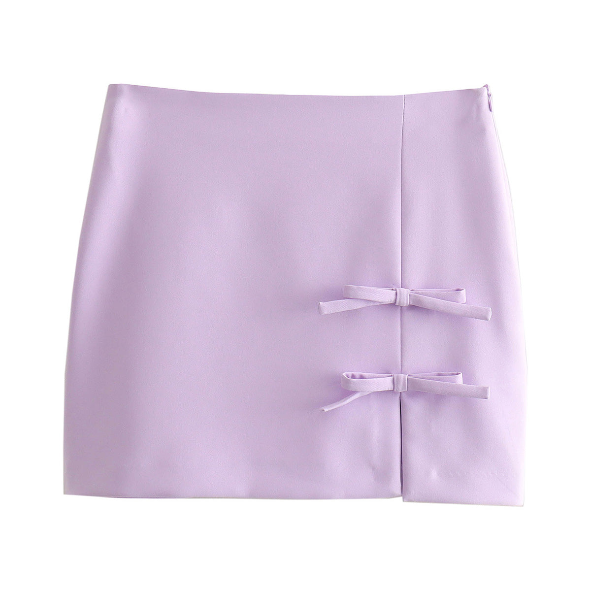 Summer Women Clothing Bowknot Decoration Split Skirt Women