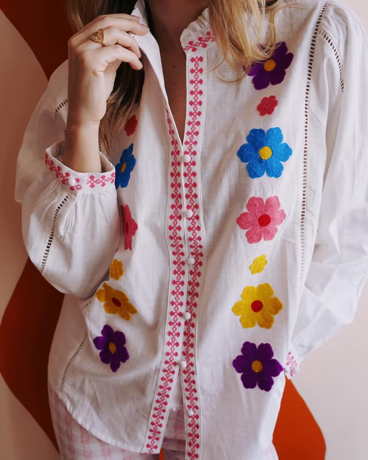 Women Embroidered Shirt