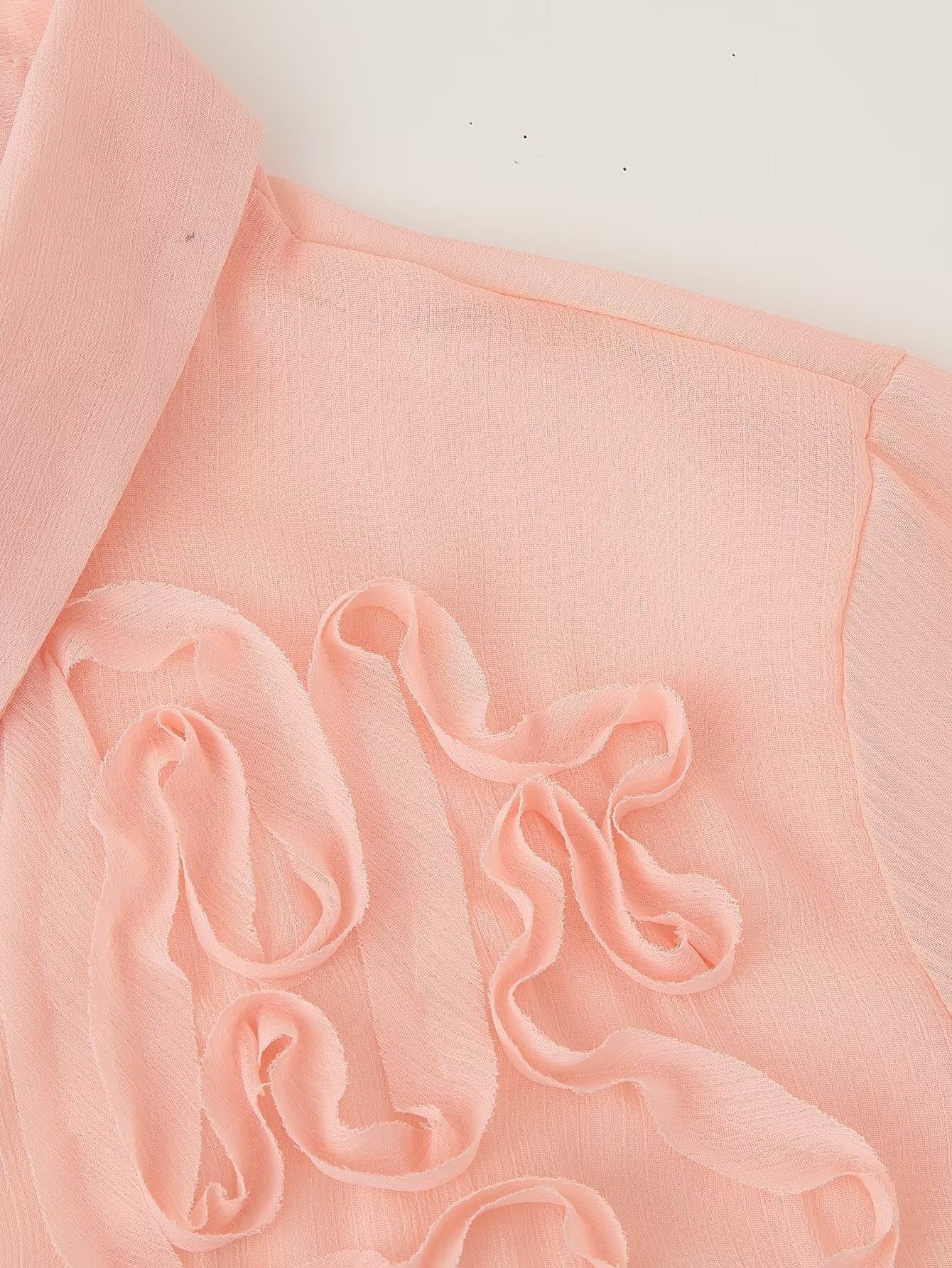 Summer Women Clothing Polo Collar Front Raised Lace Design Shirt Top for Women