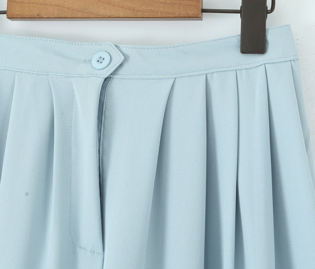 Women Summer Loose Wide Version Smooth Straight Leg Pants