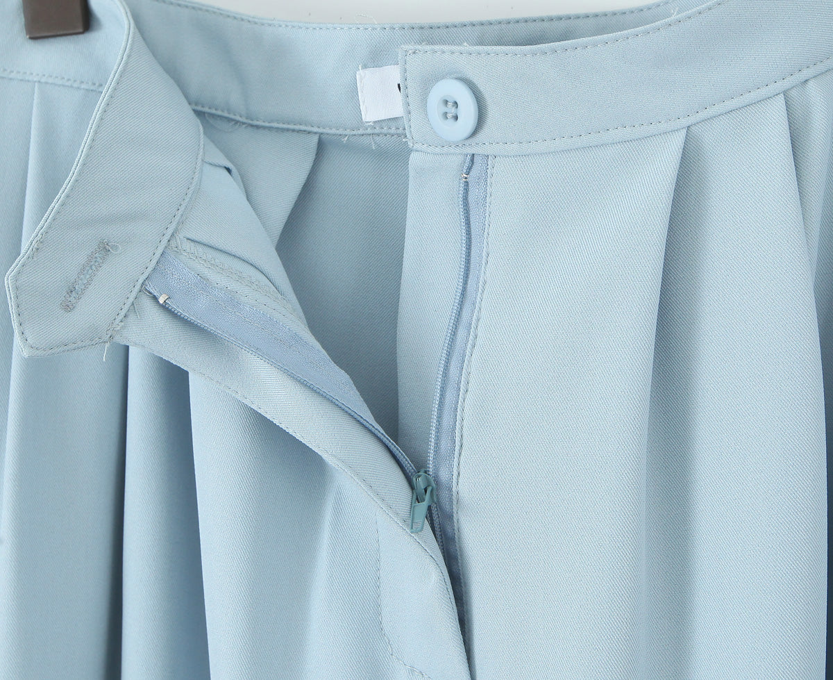 Women Summer Loose Wide Version Smooth Straight Leg Pants