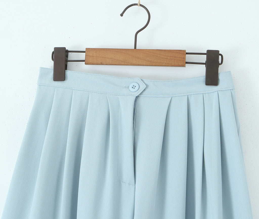 Women Summer Loose Wide Version Smooth Straight Leg Pants