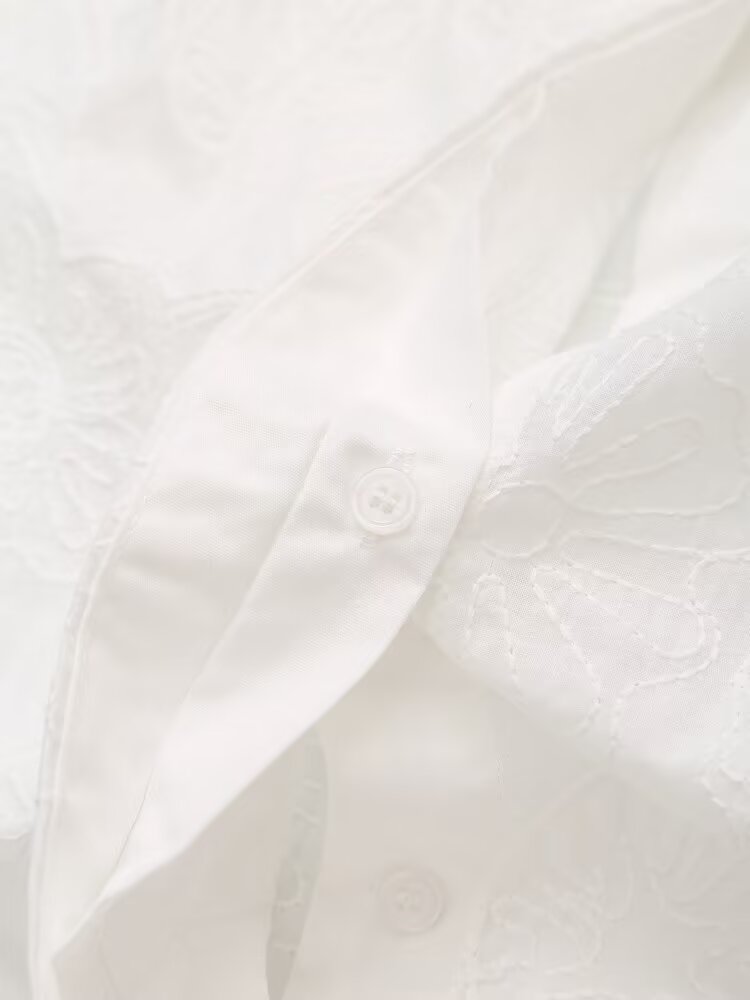 Women Classic All Matching Western Embroidered Floral Shirt