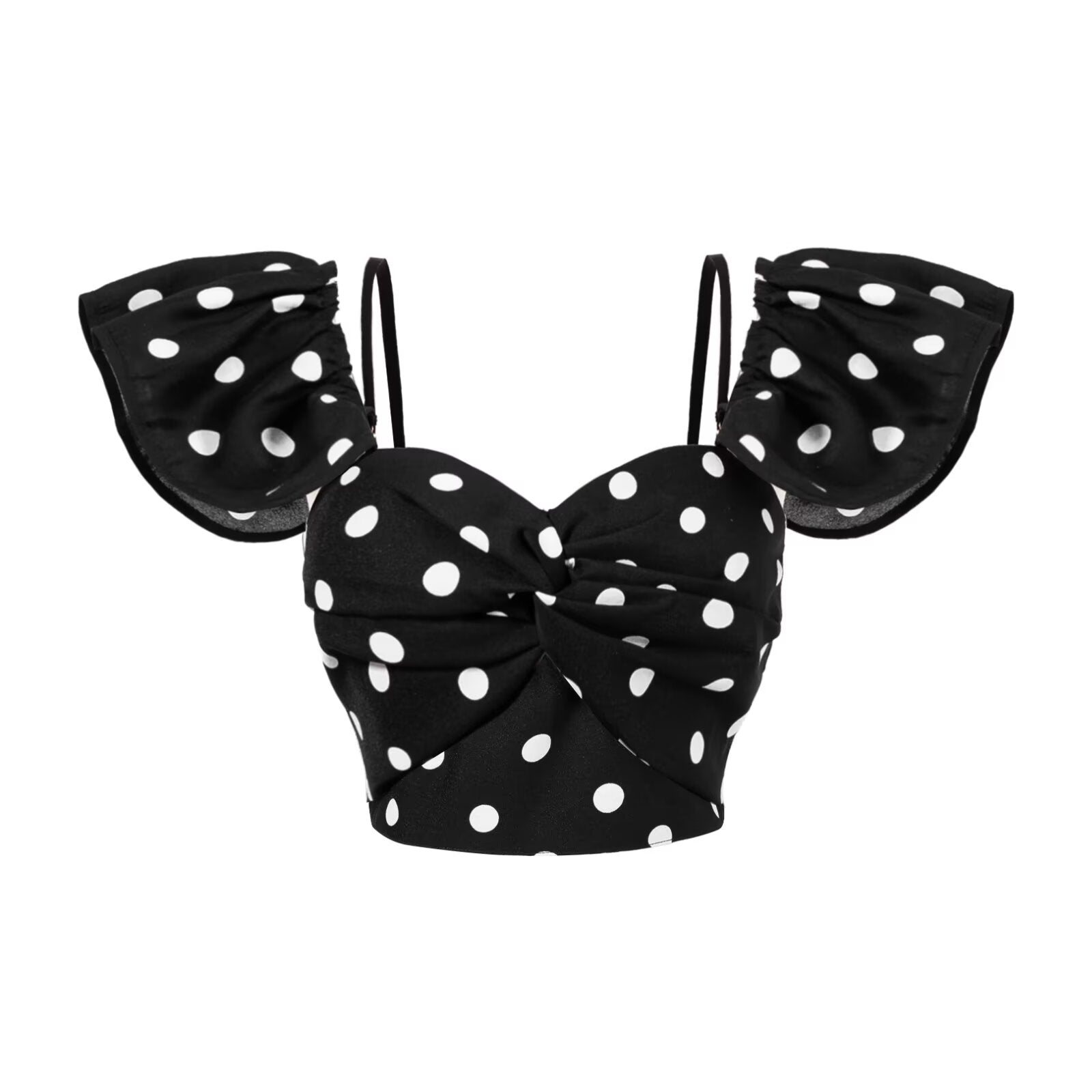 Sexy off Shoulder Polka Dot Tube Top Women Sexy Tight Tube Bottoming Top