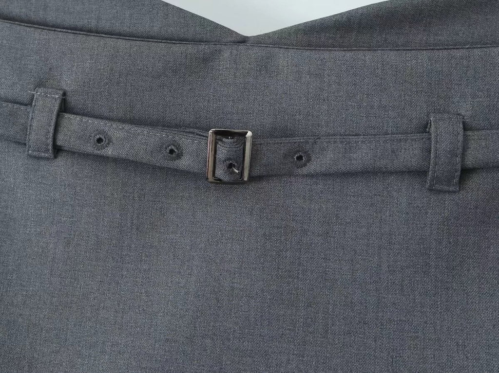 Sexy V Waist Skirt Low Waist Anti Exposure Sheath A line Skirt Pants