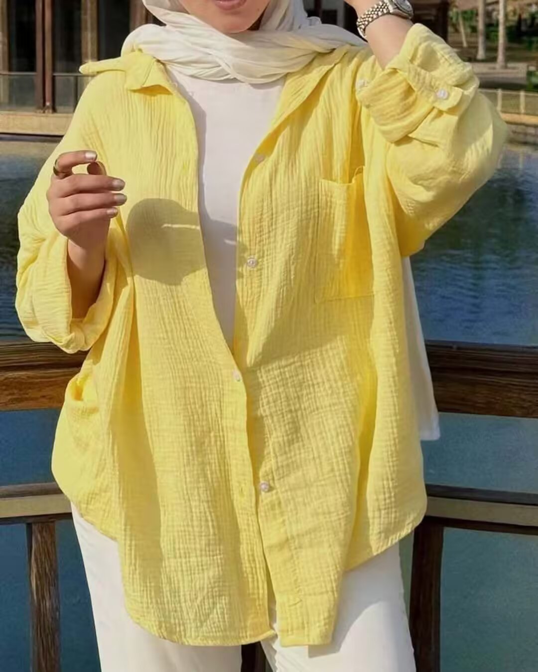 Summer Women Gauze Casual Lazy Shirt