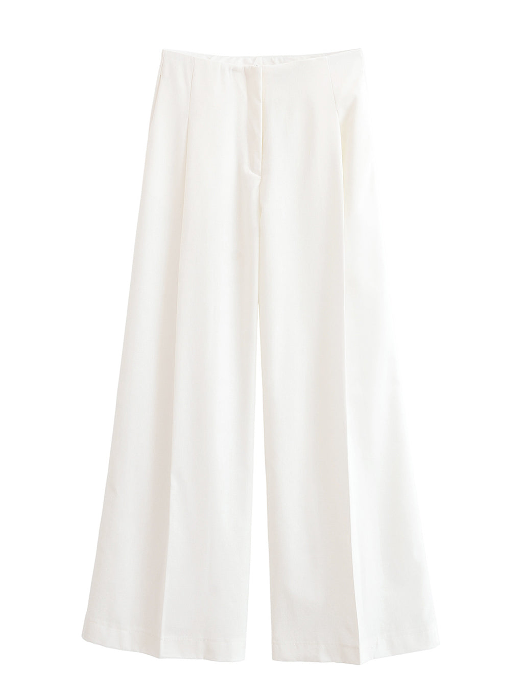 Early Autumn Women Clothing Commuting Casual Solid Color Simple Loose Figure Flattering Straight Wide Leg Pants