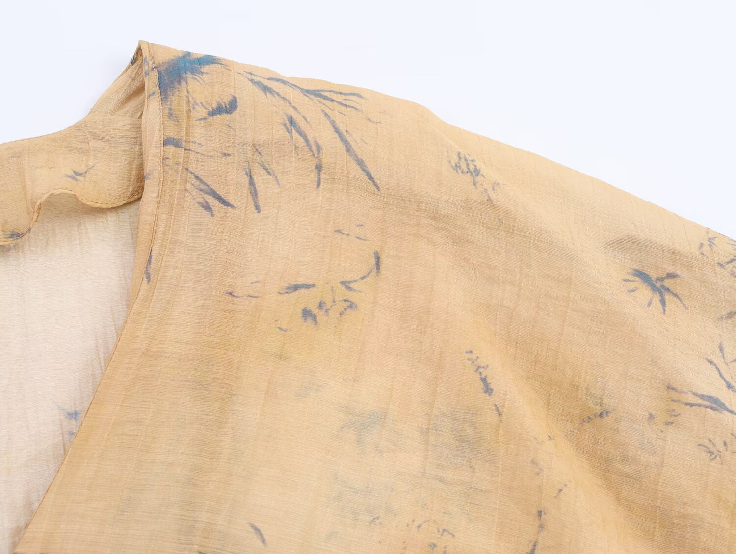 Women Clothing Autumn Retro Personalized Mature Printed Waist Tight Top