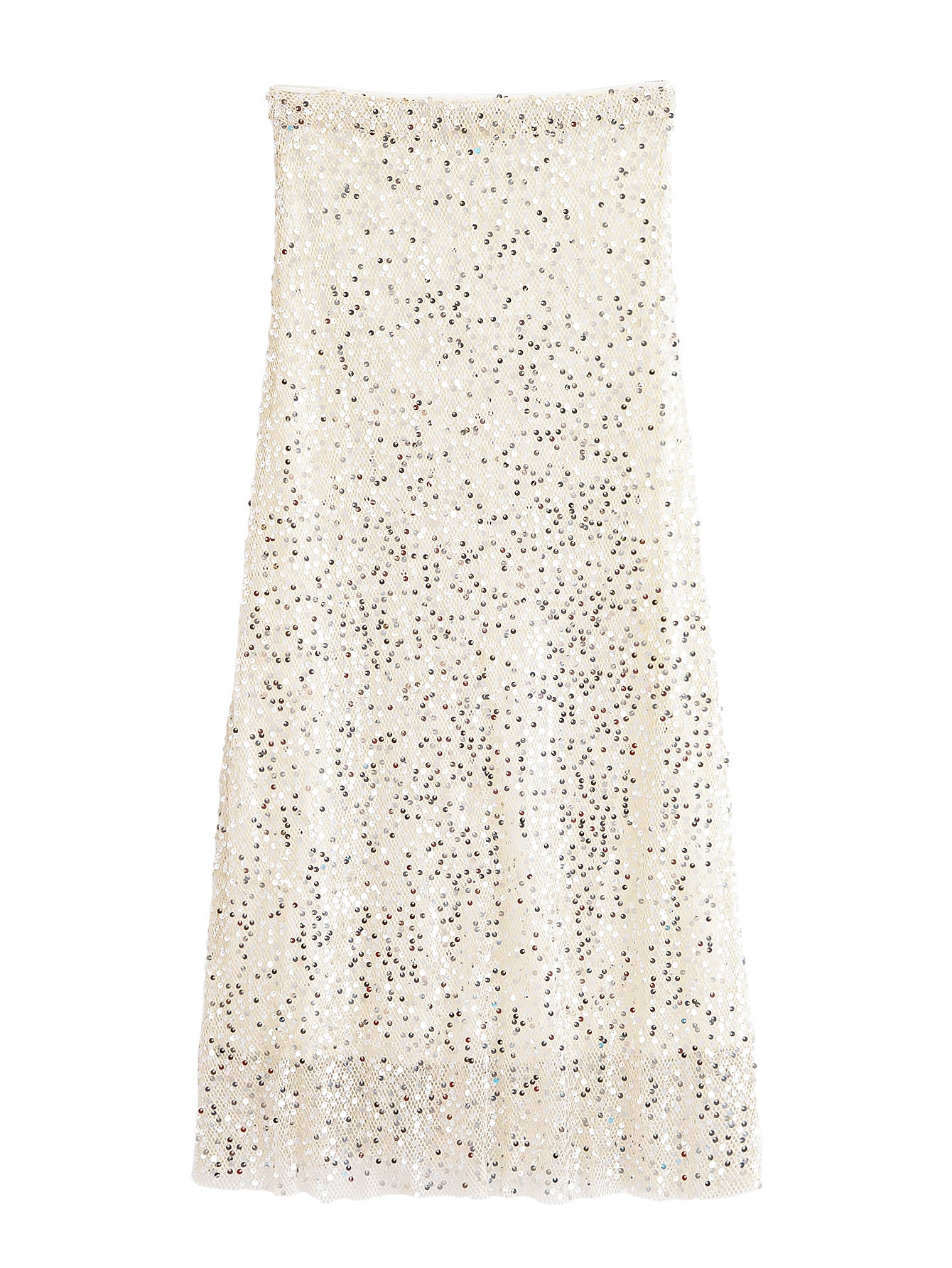 Women Clothing Autumn Socialite Heavy Industry Beads Decoration Midi Skirt