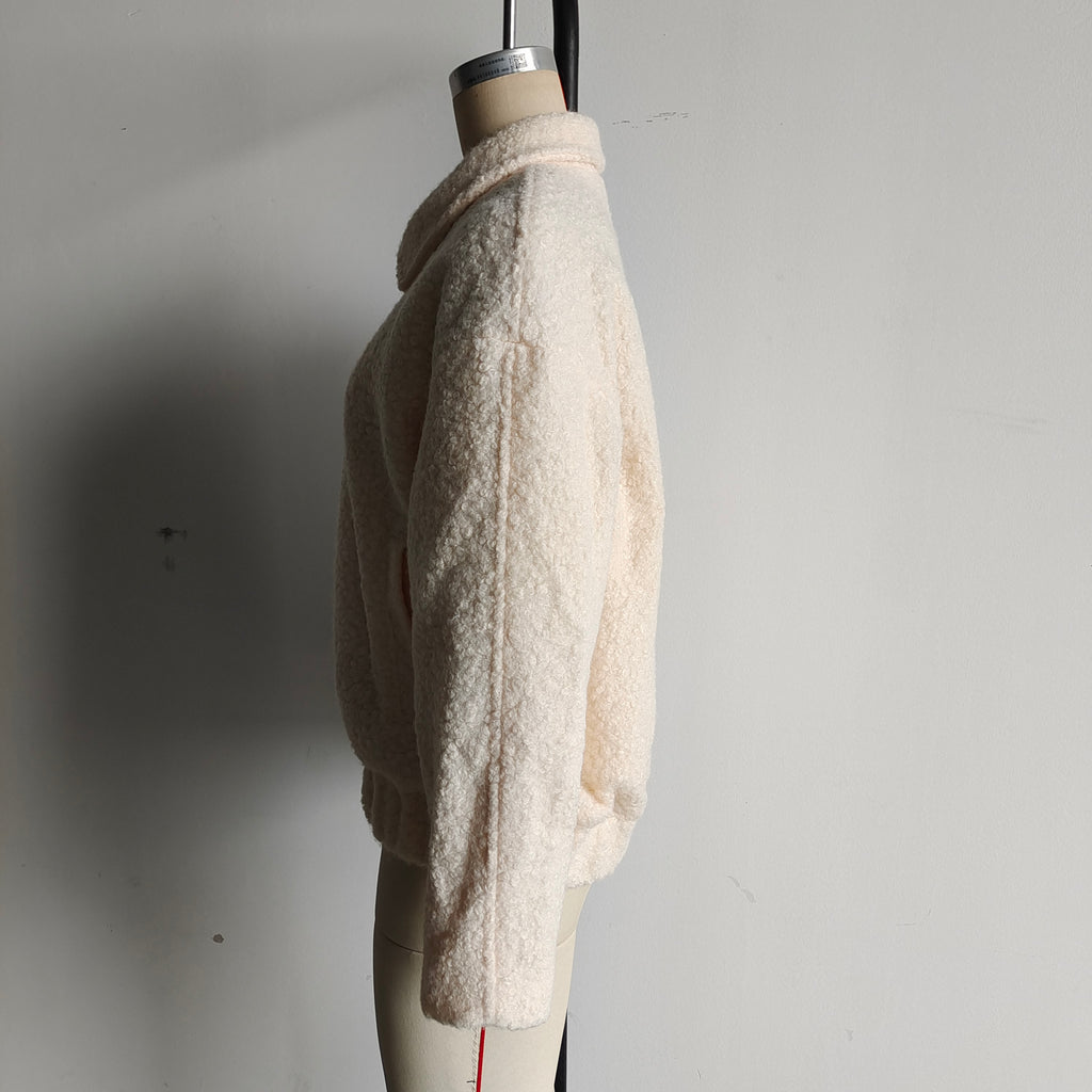 Women Clothing Two Color Long Sleeve Collared Coat Top