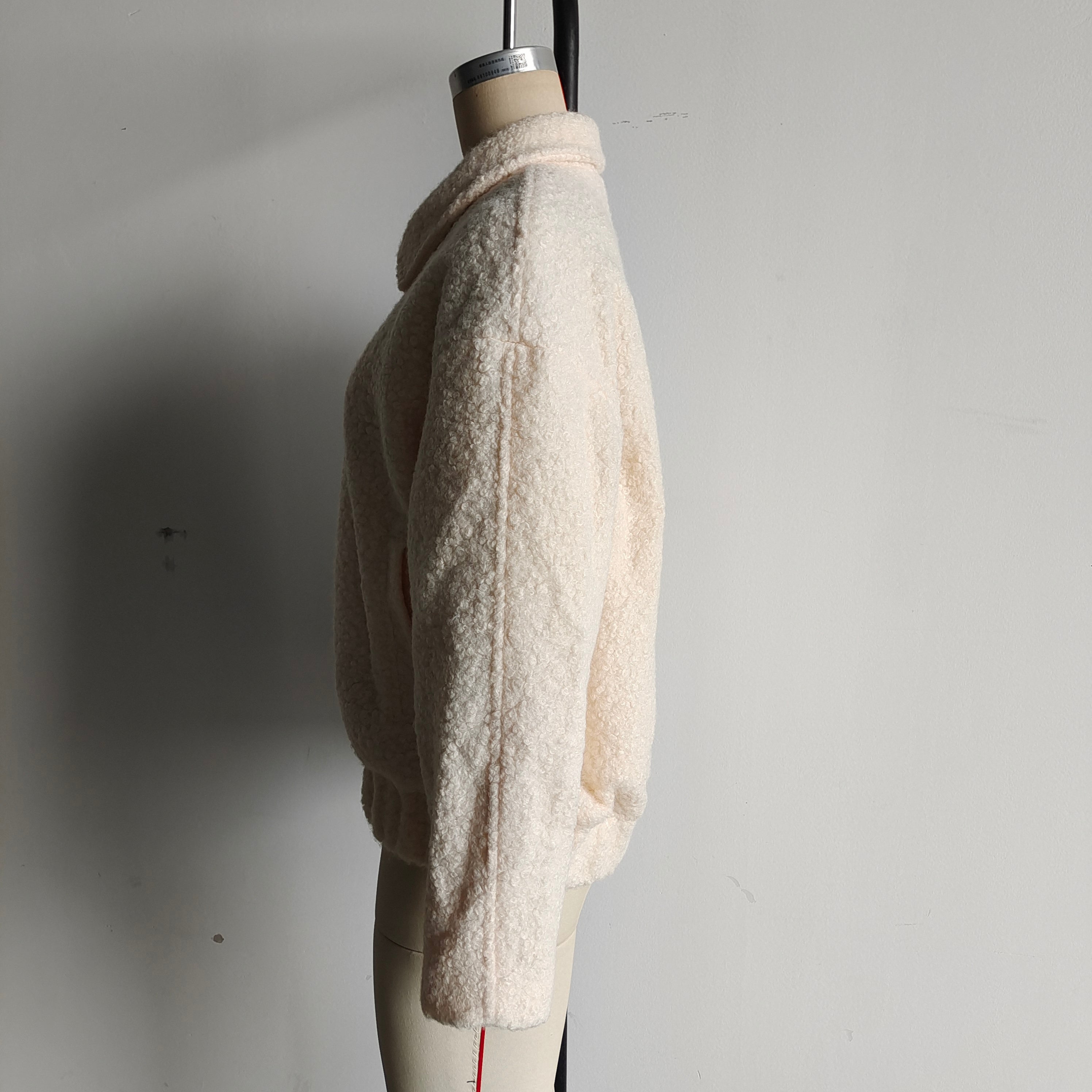 Women Clothing Two Color Long Sleeve Collared Coat Top