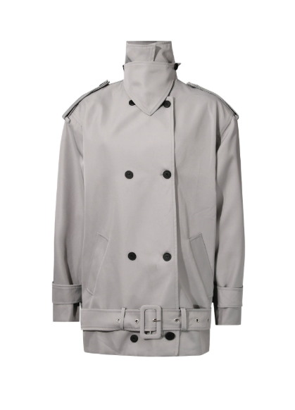 Loose Windbreaker Women Autumn Special Interest Unique Design Long Sleeve Solid Color Coat