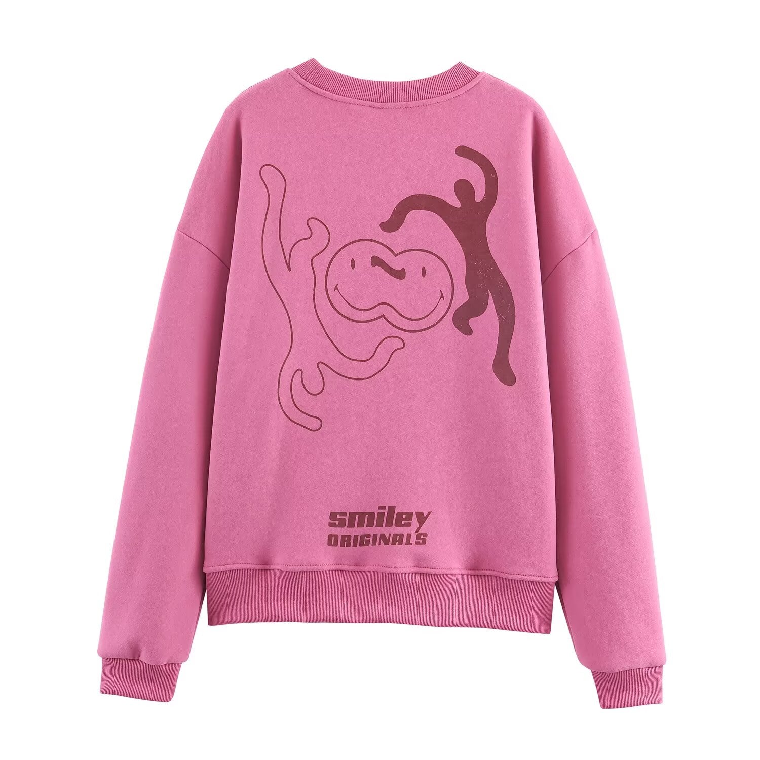 Women Clothing Autumn Winter Casual All Match round Neck Loose Printed Sweatshirts