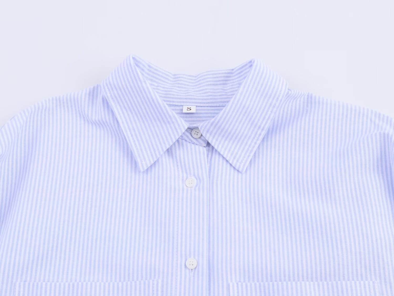 Women Clothing Fall Office All Matching Striped Single Breasted Shirt with Pockets