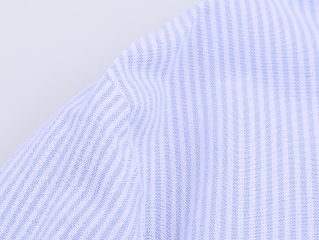 Women Clothing Fall Office All Matching Striped Single Breasted Shirt with Pockets