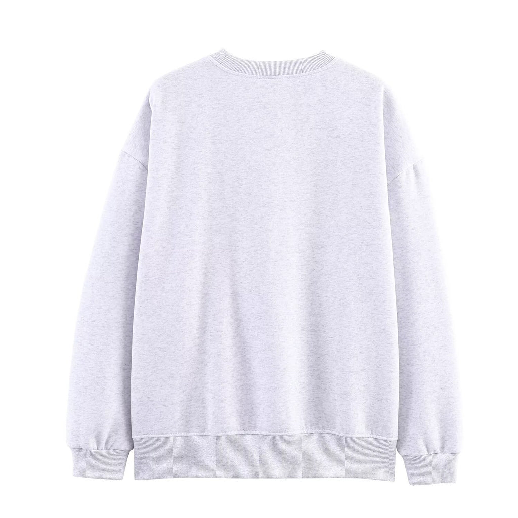 Women Clothing Autumn Loose Casual Vibrant Cartoon Print Sweatshirt