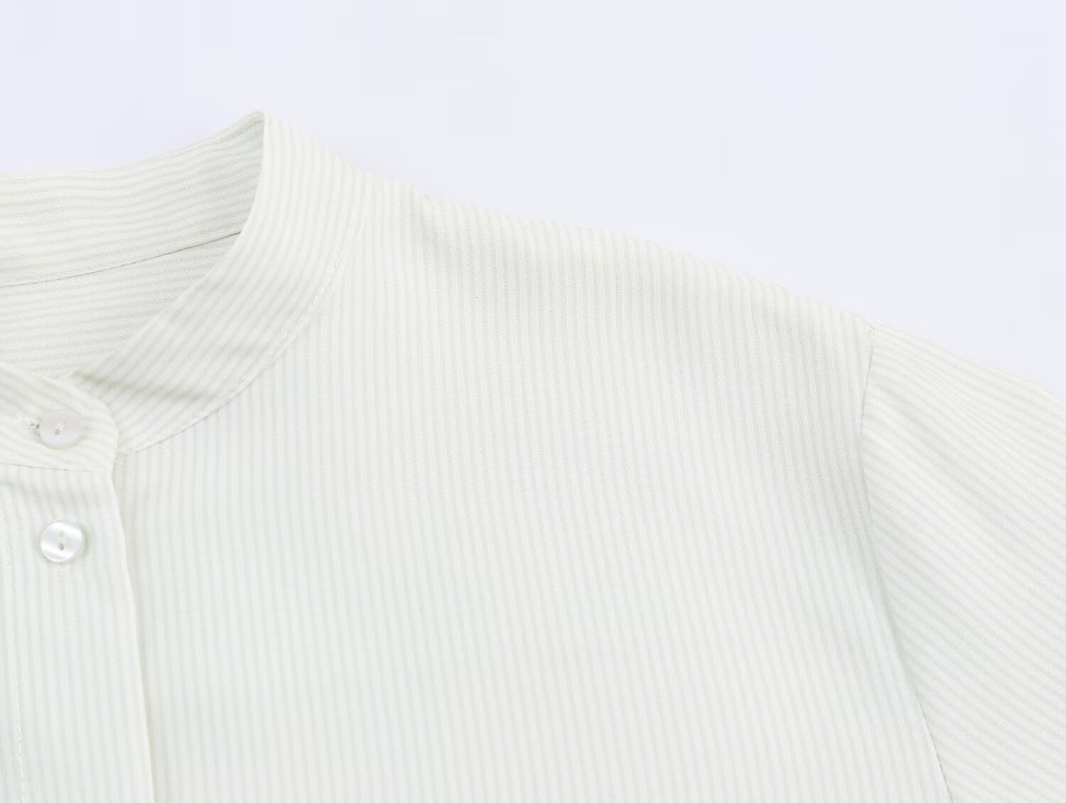 Women Clothing Fall Fashionable All Match Striped Pleated Effect Shirt