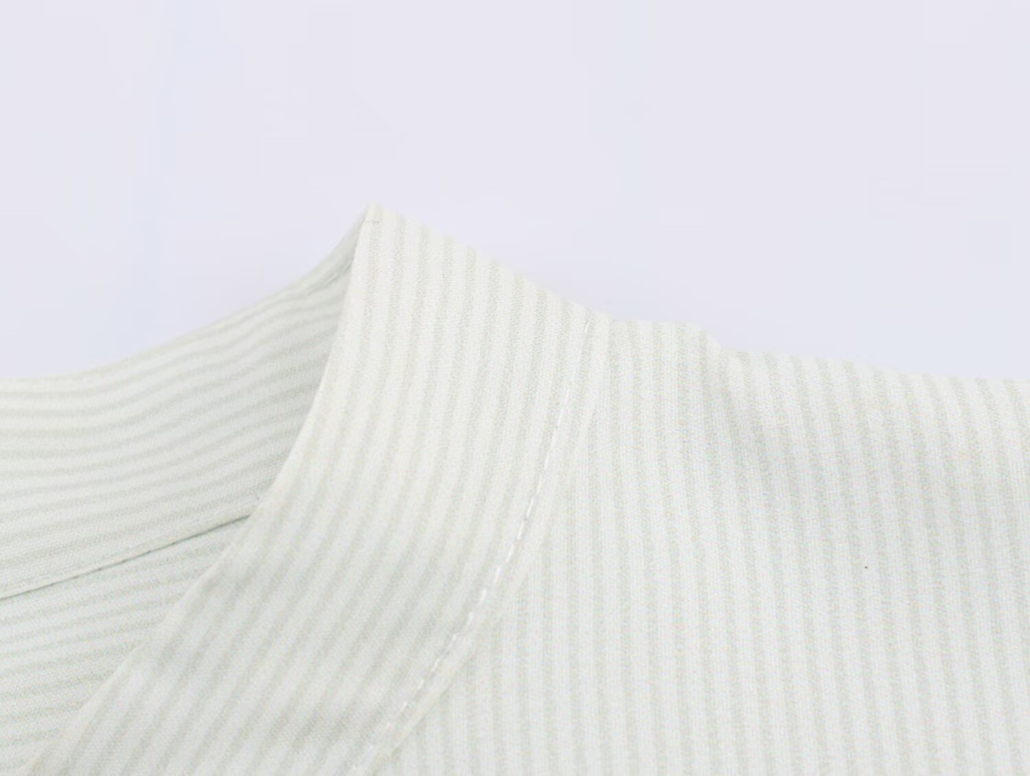 Women Clothing Fall Fashionable All Match Striped Pleated Effect Shirt