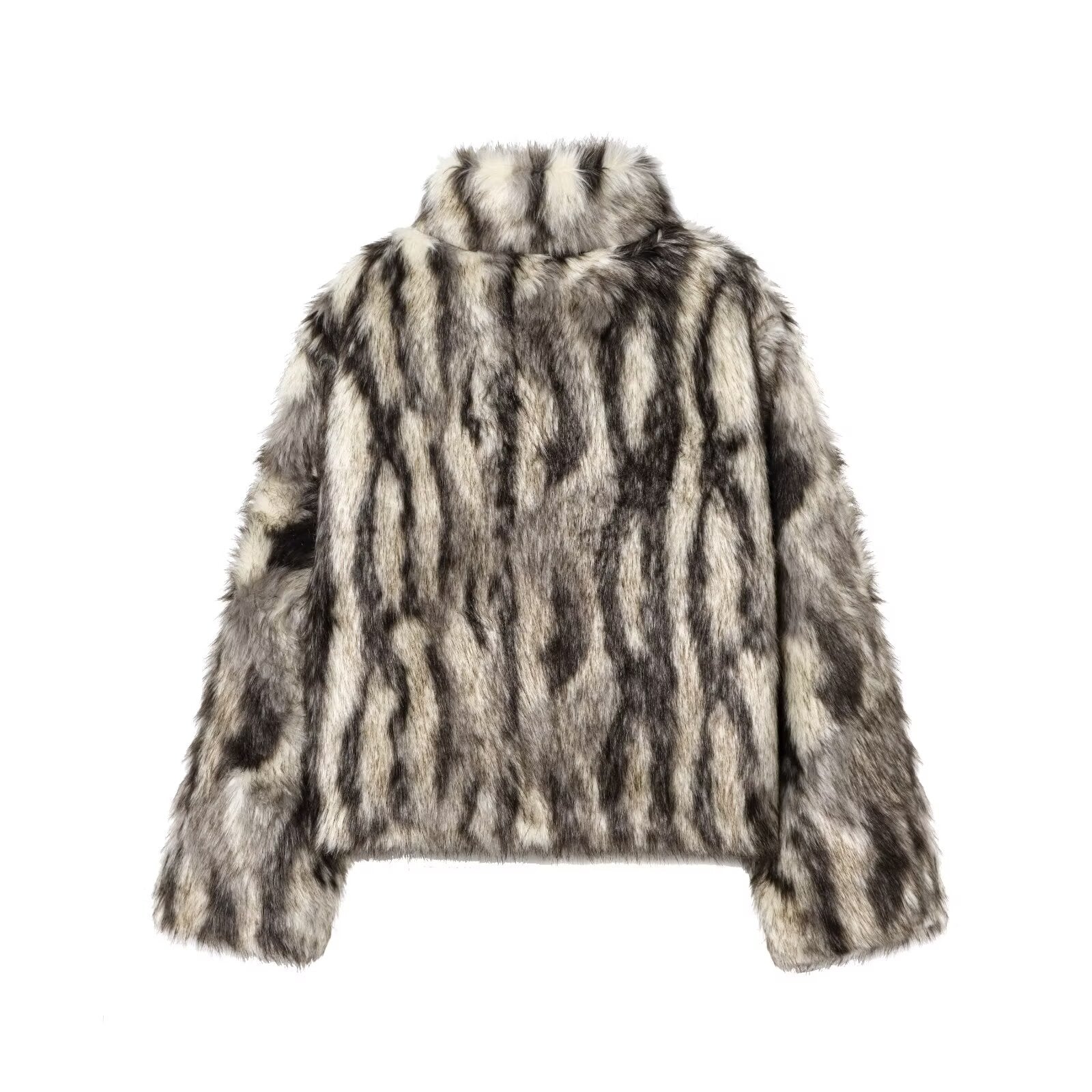 Women Clothing Fashionable Light Mature Artificial Fur Effect Coat Jacket