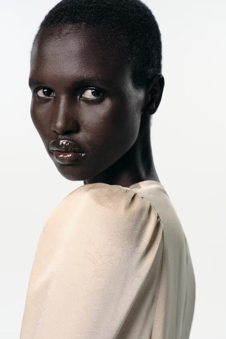 Wrinkle Effect Slim Shirt