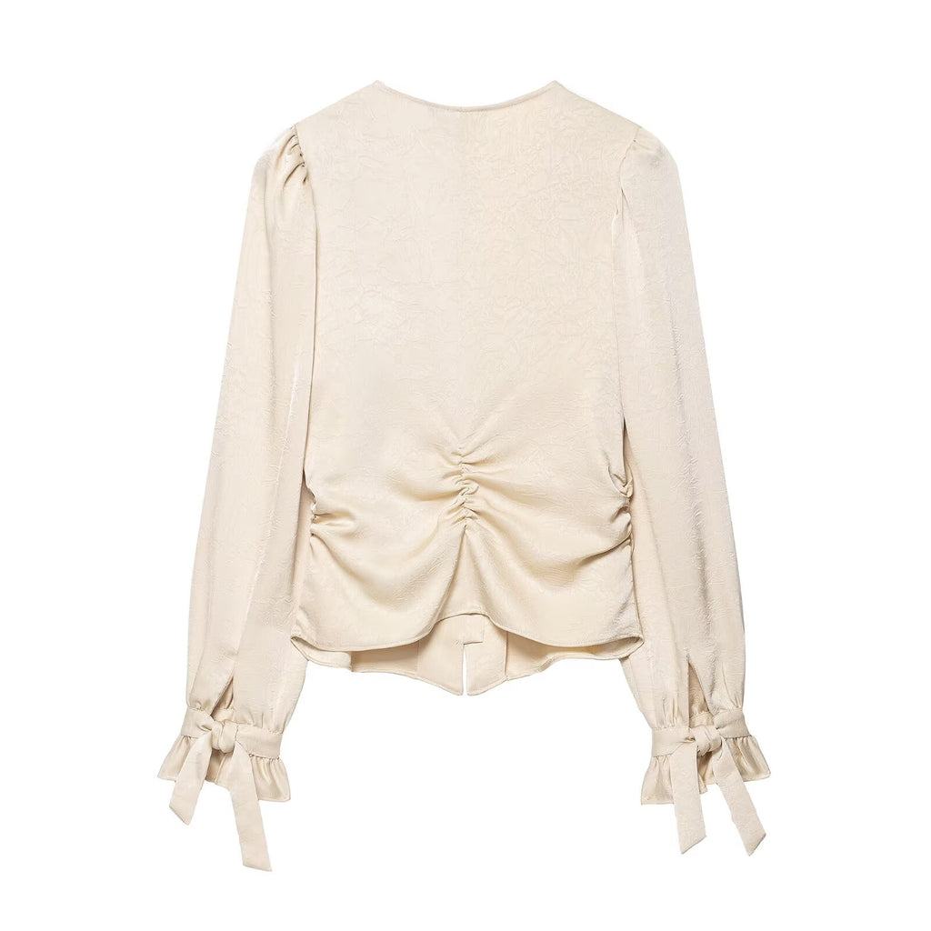 Wrinkle Effect Slim Shirt