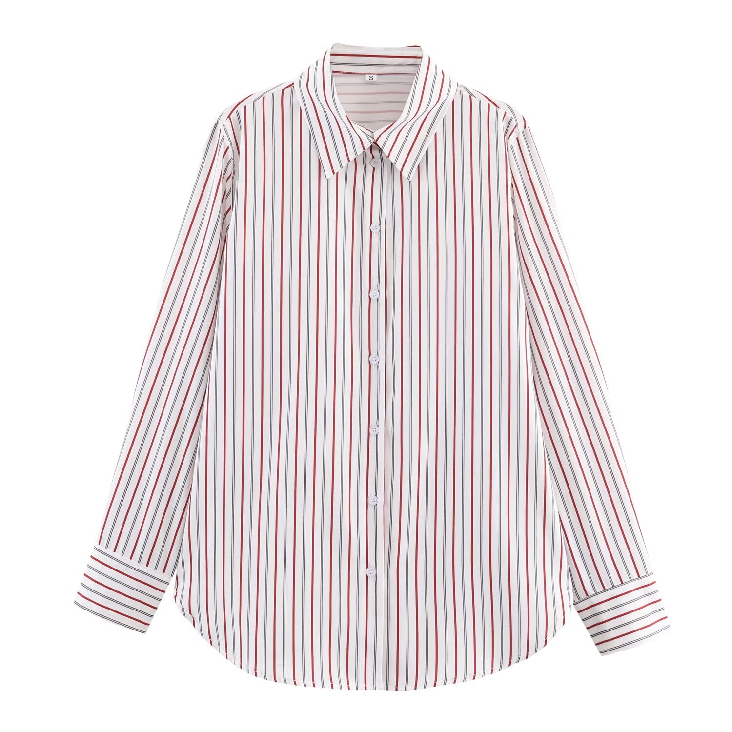 Women Striped Loose Design Elegant Poplin Shirt