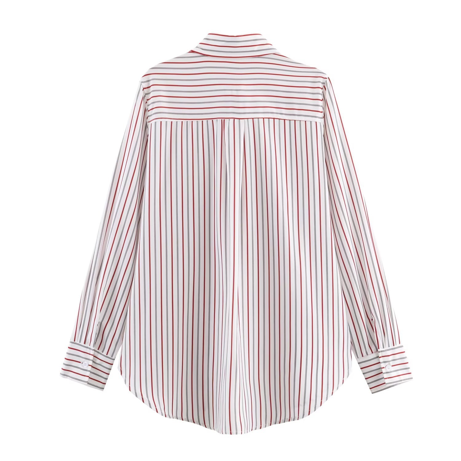 Women Striped Loose Design Elegant Poplin Shirt