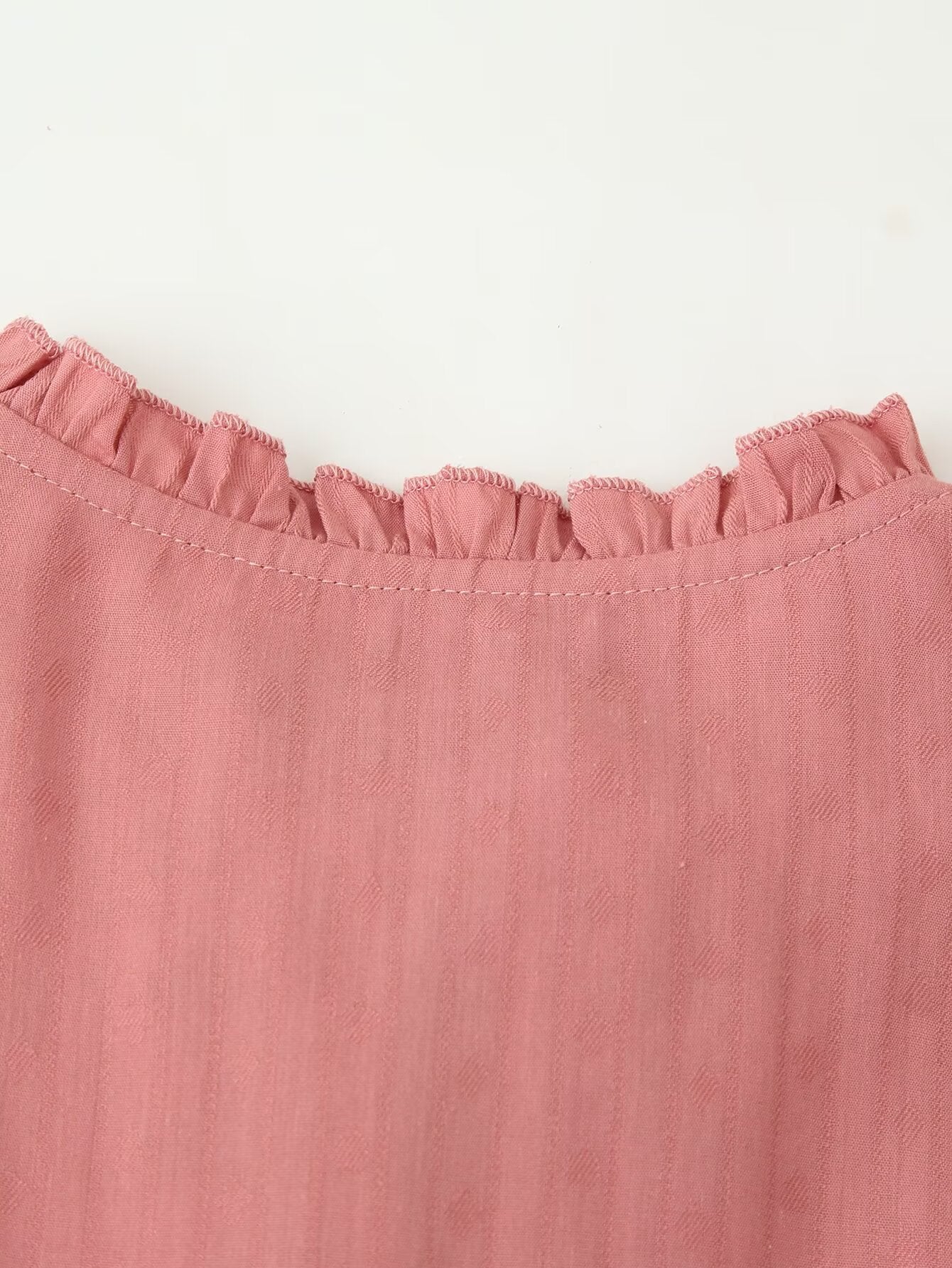 Women Clothing Long Sleeve Contrast Color Embroidered Shirt