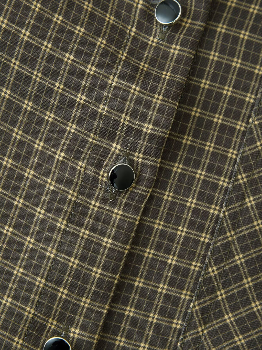 Autumn Lazy Wind Loose Padded Shoulder Long Sleeve Plaid Shirt